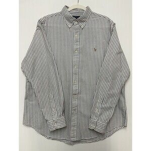 Polo Ralph Lauren Shirt Mens XL Classic Fit Tattersall Oxford Button Down Pony
